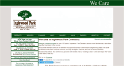 Desktop Screenshot of inglewoodparkcemetery.com